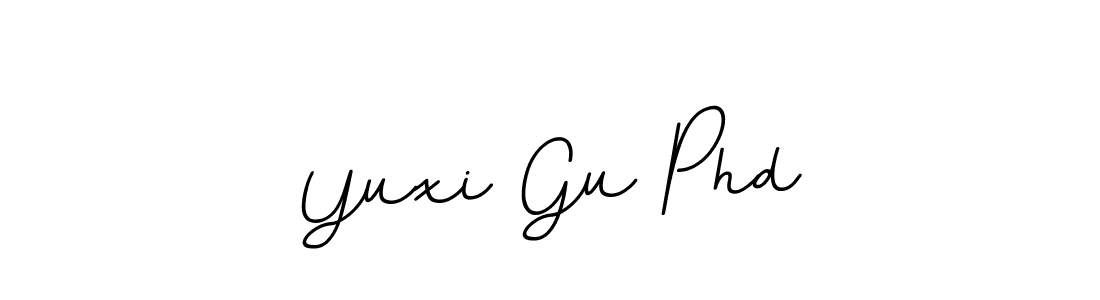 Design your own signature with our free online signature maker. With this signature software, you can create a handwritten (BallpointsItalic-DORy9) signature for name Yuxi Gu Phd. Yuxi Gu Phd signature style 11 images and pictures png
