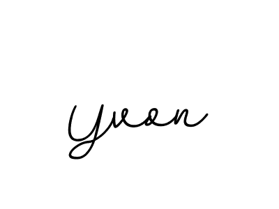 Create a beautiful signature design for name Yvon. With this signature (BallpointsItalic-DORy9) fonts, you can make a handwritten signature for free. Yvon signature style 11 images and pictures png