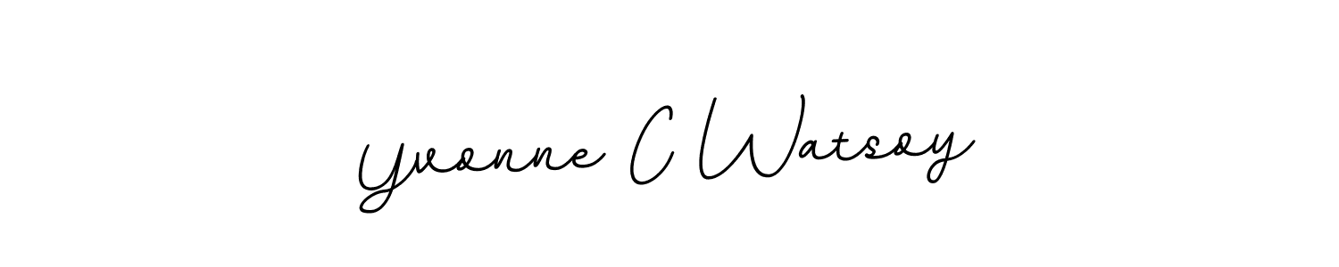 Create a beautiful signature design for name Yvonne C Watsoy. With this signature (BallpointsItalic-DORy9) fonts, you can make a handwritten signature for free. Yvonne C Watsoy signature style 11 images and pictures png