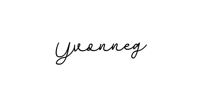 Use a signature maker to create a handwritten signature online. With this signature software, you can design (BallpointsItalic-DORy9) your own signature for name Yvonneg. Yvonneg signature style 11 images and pictures png