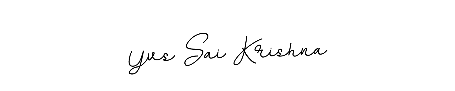 How to make Yvs Sai Krishna name signature. Use BallpointsItalic-DORy9 style for creating short signs online. This is the latest handwritten sign. Yvs Sai Krishna signature style 11 images and pictures png