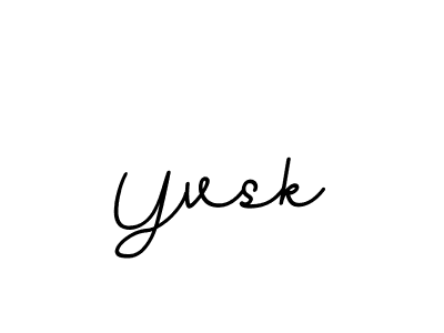 Design your own signature with our free online signature maker. With this signature software, you can create a handwritten (BallpointsItalic-DORy9) signature for name Yvsk. Yvsk signature style 11 images and pictures png