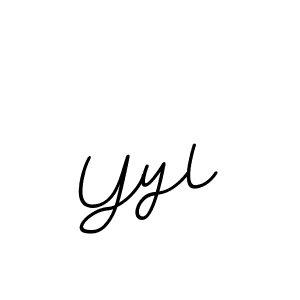 Create a beautiful signature design for name Yyl. With this signature (BallpointsItalic-DORy9) fonts, you can make a handwritten signature for free. Yyl signature style 11 images and pictures png