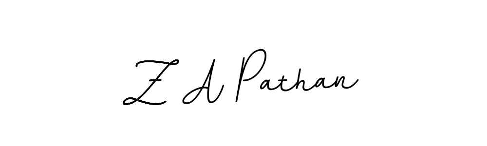 Make a beautiful signature design for name Z A Pathan. With this signature (BallpointsItalic-DORy9) style, you can create a handwritten signature for free. Z A Pathan signature style 11 images and pictures png