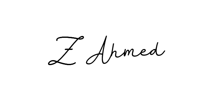 Design your own signature with our free online signature maker. With this signature software, you can create a handwritten (BallpointsItalic-DORy9) signature for name Z Ahmed. Z Ahmed signature style 11 images and pictures png