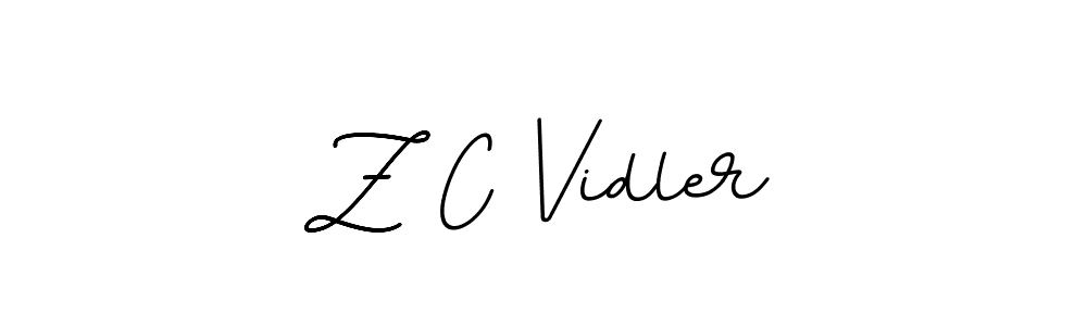 Make a beautiful signature design for name Z C Vidler. With this signature (BallpointsItalic-DORy9) style, you can create a handwritten signature for free. Z C Vidler signature style 11 images and pictures png