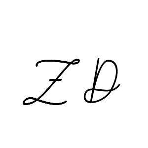 Design your own signature with our free online signature maker. With this signature software, you can create a handwritten (BallpointsItalic-DORy9) signature for name Z D. Z D signature style 11 images and pictures png