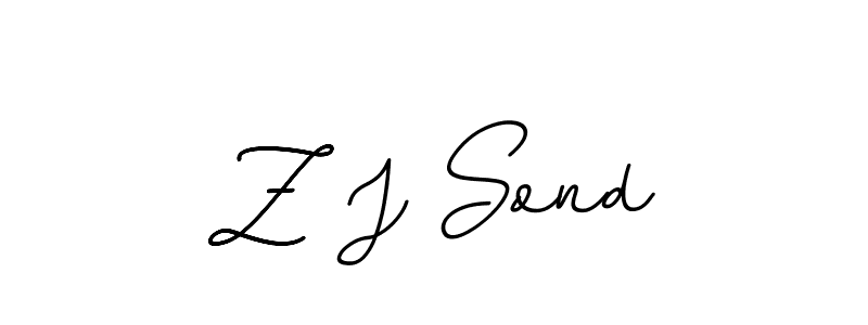 Create a beautiful signature design for name Z J Sond. With this signature (BallpointsItalic-DORy9) fonts, you can make a handwritten signature for free. Z J Sond signature style 11 images and pictures png