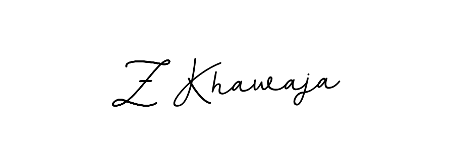Design your own signature with our free online signature maker. With this signature software, you can create a handwritten (BallpointsItalic-DORy9) signature for name Z Khawaja. Z Khawaja signature style 11 images and pictures png