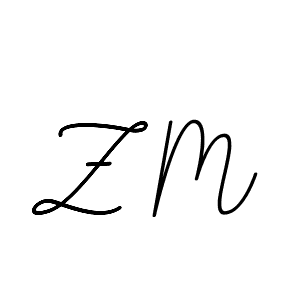 You should practise on your own different ways (BallpointsItalic-DORy9) to write your name (Z M) in signature. don't let someone else do it for you. Z M signature style 11 images and pictures png