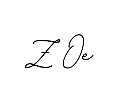 Create a beautiful signature design for name Z Oe. With this signature (BallpointsItalic-DORy9) fonts, you can make a handwritten signature for free. Z Oe signature style 11 images and pictures png