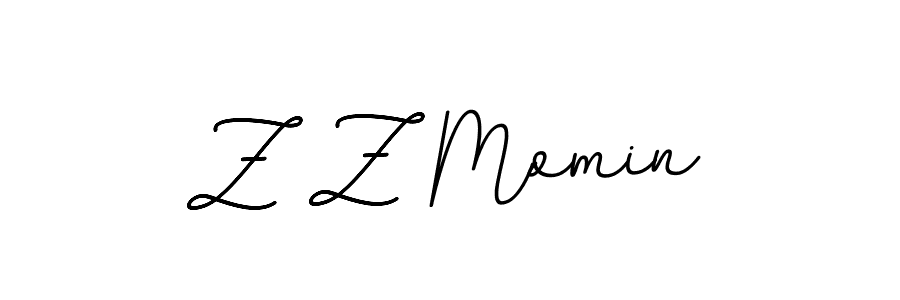 Design your own signature with our free online signature maker. With this signature software, you can create a handwritten (BallpointsItalic-DORy9) signature for name Z Z Momin. Z Z Momin signature style 11 images and pictures png