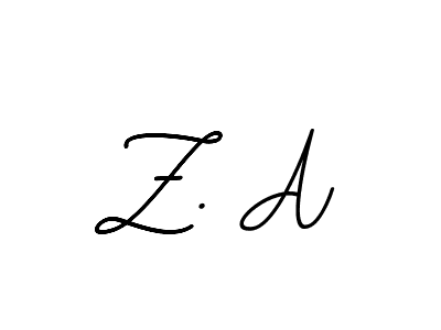 It looks lik you need a new signature style for name Z. A. Design unique handwritten (BallpointsItalic-DORy9) signature with our free signature maker in just a few clicks. Z. A signature style 11 images and pictures png