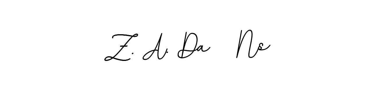 Make a beautiful signature design for name Z. A. Da   Ns. Use this online signature maker to create a handwritten signature for free. Z. A. Da   Ns signature style 11 images and pictures png