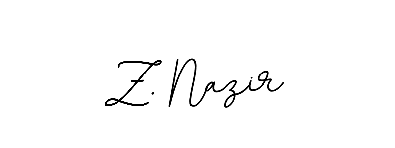 It looks lik you need a new signature style for name Z. Nazir. Design unique handwritten (BallpointsItalic-DORy9) signature with our free signature maker in just a few clicks. Z. Nazir signature style 11 images and pictures png