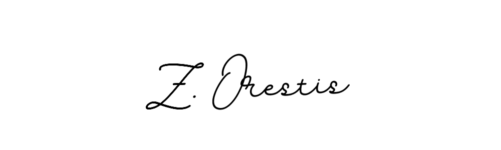 Design your own signature with our free online signature maker. With this signature software, you can create a handwritten (BallpointsItalic-DORy9) signature for name Z. Orestis. Z. Orestis signature style 11 images and pictures png