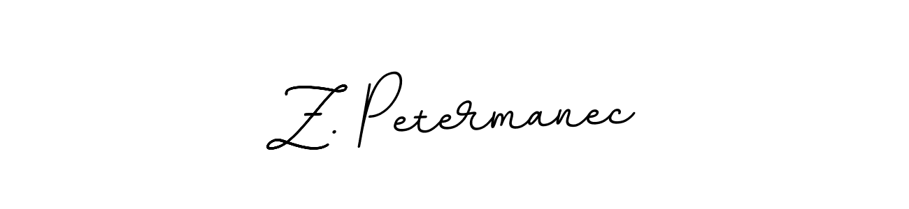 How to make Z. Petermanec name signature. Use BallpointsItalic-DORy9 style for creating short signs online. This is the latest handwritten sign. Z. Petermanec signature style 11 images and pictures png