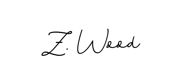 Also You can easily find your signature by using the search form. We will create Z. Wood name handwritten signature images for you free of cost using BallpointsItalic-DORy9 sign style. Z. Wood signature style 11 images and pictures png