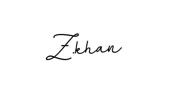 The best way (BallpointsItalic-DORy9) to make a short signature is to pick only two or three words in your name. The name Z.khan include a total of six letters. For converting this name. Z.khan signature style 11 images and pictures png