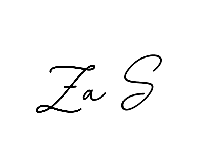 Create a beautiful signature design for name Za S. With this signature (BallpointsItalic-DORy9) fonts, you can make a handwritten signature for free. Za S signature style 11 images and pictures png