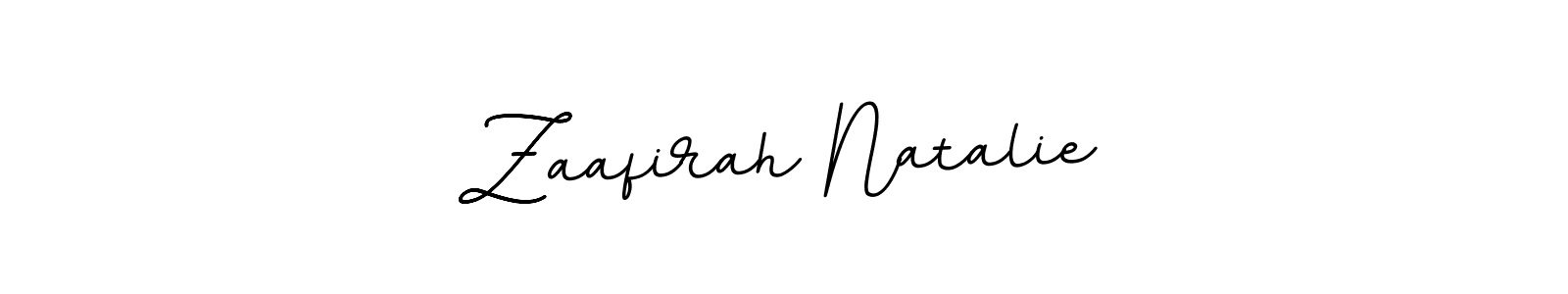 Create a beautiful signature design for name Zaafirah Natalie. With this signature (BallpointsItalic-DORy9) fonts, you can make a handwritten signature for free. Zaafirah Natalie signature style 11 images and pictures png