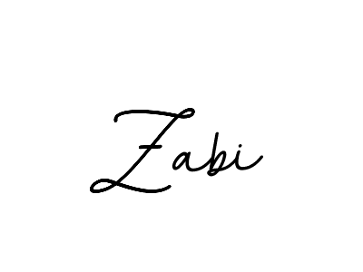 Design your own signature with our free online signature maker. With this signature software, you can create a handwritten (BallpointsItalic-DORy9) signature for name Zabi. Zabi signature style 11 images and pictures png