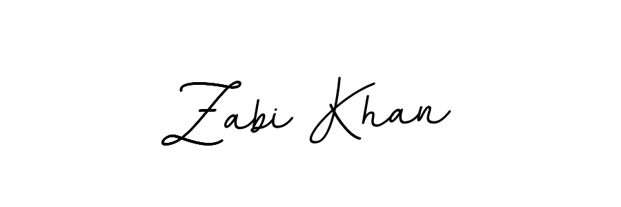 It looks lik you need a new signature style for name Zabi Khan. Design unique handwritten (BallpointsItalic-DORy9) signature with our free signature maker in just a few clicks. Zabi Khan signature style 11 images and pictures png