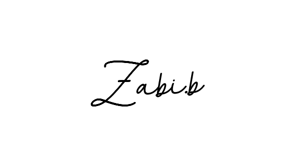 You should practise on your own different ways (BallpointsItalic-DORy9) to write your name (Zabi.b) in signature. don't let someone else do it for you. Zabi.b signature style 11 images and pictures png