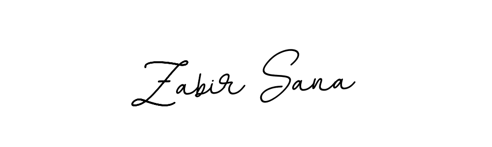 How to make Zabir Sana name signature. Use BallpointsItalic-DORy9 style for creating short signs online. This is the latest handwritten sign. Zabir Sana signature style 11 images and pictures png