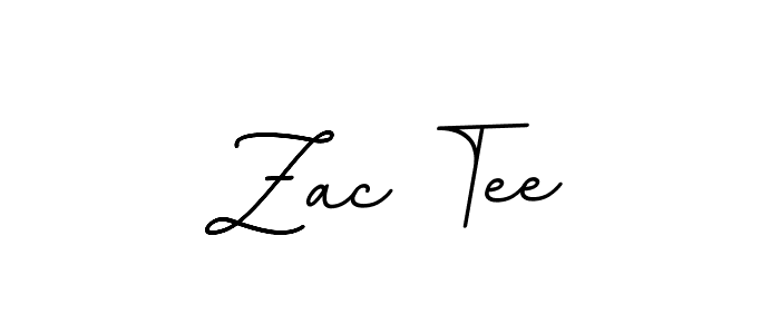 How to make Zac Tee name signature. Use BallpointsItalic-DORy9 style for creating short signs online. This is the latest handwritten sign. Zac Tee signature style 11 images and pictures png