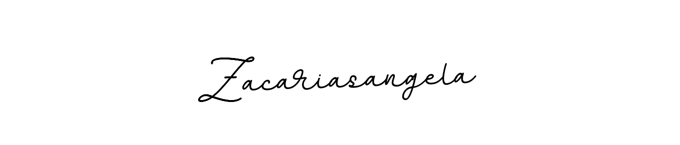 How to make Zacariasangela signature? BallpointsItalic-DORy9 is a professional autograph style. Create handwritten signature for Zacariasangela name. Zacariasangela signature style 11 images and pictures png