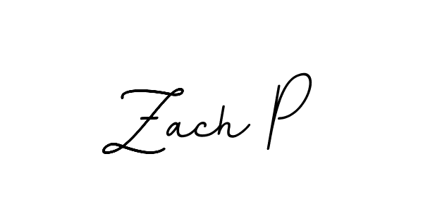 Design your own signature with our free online signature maker. With this signature software, you can create a handwritten (BallpointsItalic-DORy9) signature for name Zach P. Zach P signature style 11 images and pictures png