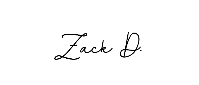 Create a beautiful signature design for name Zack D.. With this signature (BallpointsItalic-DORy9) fonts, you can make a handwritten signature for free. Zack D. signature style 11 images and pictures png