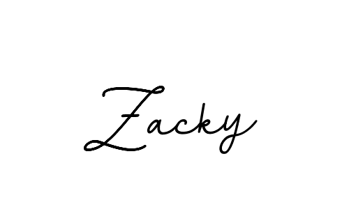 Zacky stylish signature style. Best Handwritten Sign (BallpointsItalic-DORy9) for my name. Handwritten Signature Collection Ideas for my name Zacky. Zacky signature style 11 images and pictures png