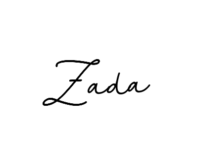 Make a beautiful signature design for name Zada. With this signature (BallpointsItalic-DORy9) style, you can create a handwritten signature for free. Zada signature style 11 images and pictures png