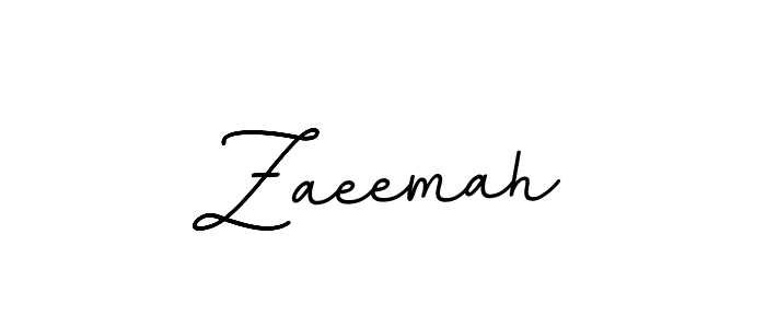 How to make Zaeemah name signature. Use BallpointsItalic-DORy9 style for creating short signs online. This is the latest handwritten sign. Zaeemah signature style 11 images and pictures png