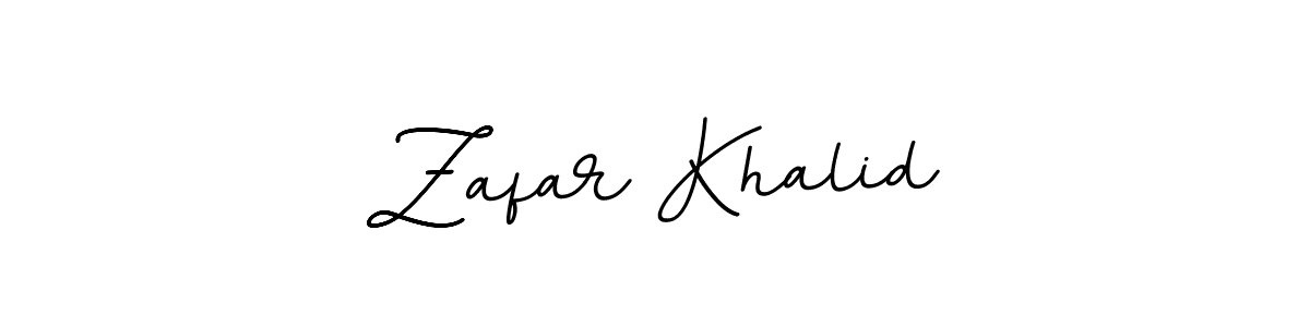 Create a beautiful signature design for name Zafar Khalid. With this signature (BallpointsItalic-DORy9) fonts, you can make a handwritten signature for free. Zafar Khalid signature style 11 images and pictures png