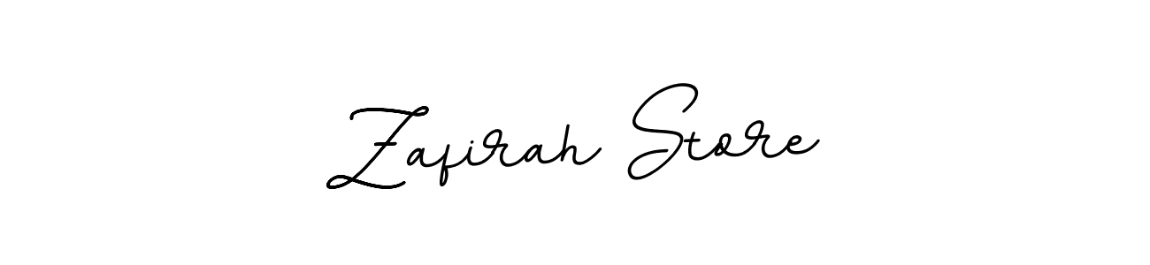 Use a signature maker to create a handwritten signature online. With this signature software, you can design (BallpointsItalic-DORy9) your own signature for name Zafirah Store. Zafirah Store signature style 11 images and pictures png