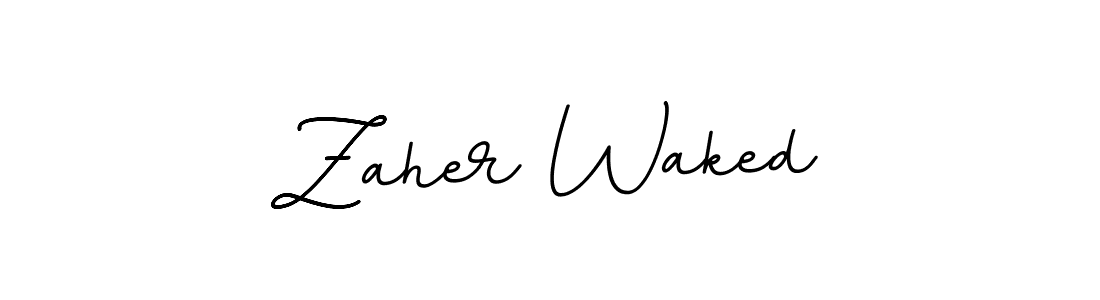 Create a beautiful signature design for name Zaher Waked. With this signature (BallpointsItalic-DORy9) fonts, you can make a handwritten signature for free. Zaher Waked signature style 11 images and pictures png