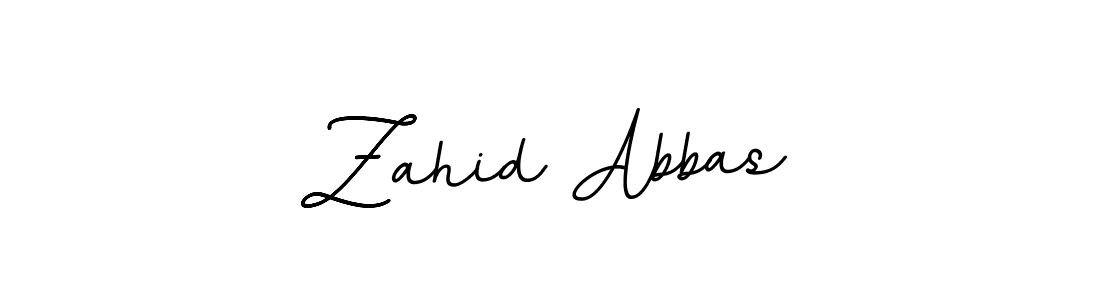 Make a beautiful signature design for name Zahid Abbas. With this signature (BallpointsItalic-DORy9) style, you can create a handwritten signature for free. Zahid Abbas signature style 11 images and pictures png