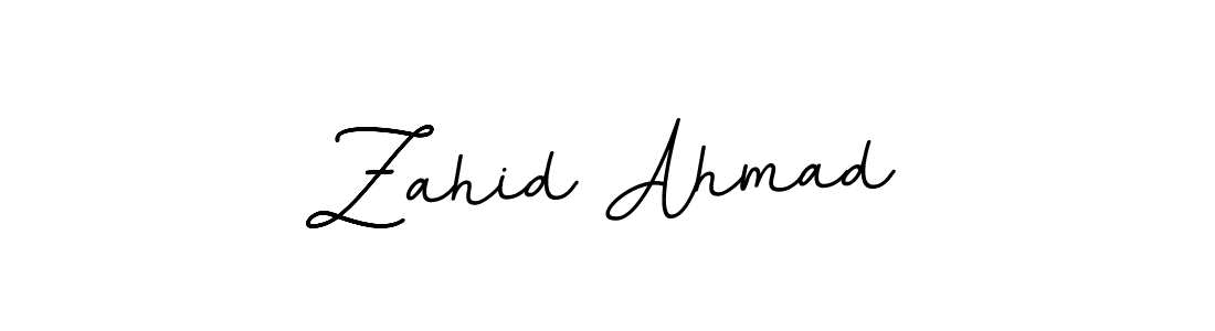 Zahid Ahmad stylish signature style. Best Handwritten Sign (BallpointsItalic-DORy9) for my name. Handwritten Signature Collection Ideas for my name Zahid Ahmad. Zahid Ahmad signature style 11 images and pictures png