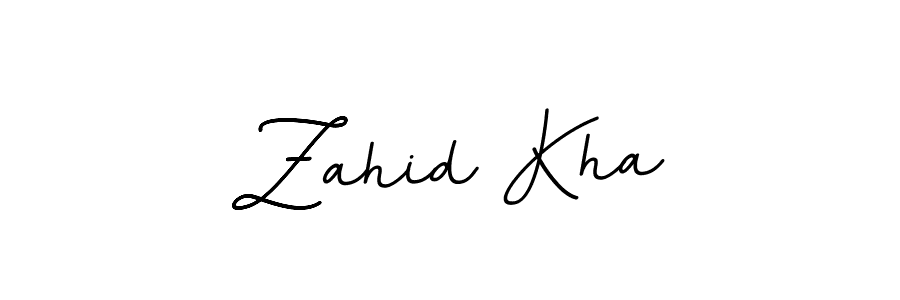 Make a beautiful signature design for name Zahid Kha. With this signature (BallpointsItalic-DORy9) style, you can create a handwritten signature for free. Zahid Kha signature style 11 images and pictures png