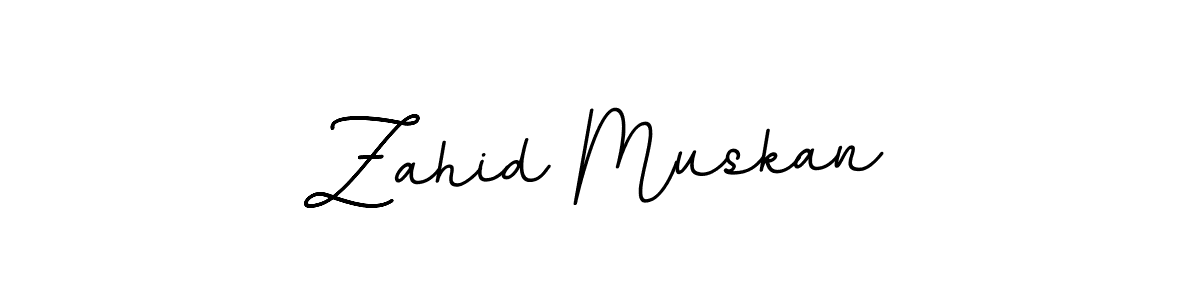 Design your own signature with our free online signature maker. With this signature software, you can create a handwritten (BallpointsItalic-DORy9) signature for name Zahid Muskan. Zahid Muskan signature style 11 images and pictures png