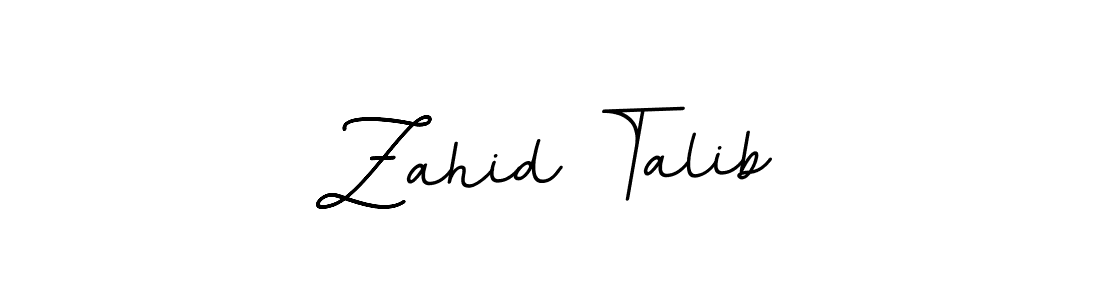 Use a signature maker to create a handwritten signature online. With this signature software, you can design (BallpointsItalic-DORy9) your own signature for name Zahid Talib. Zahid Talib signature style 11 images and pictures png