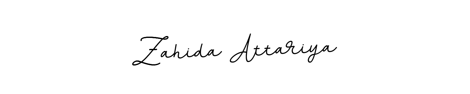 Design your own signature with our free online signature maker. With this signature software, you can create a handwritten (BallpointsItalic-DORy9) signature for name Zahida Attariya. Zahida Attariya signature style 11 images and pictures png