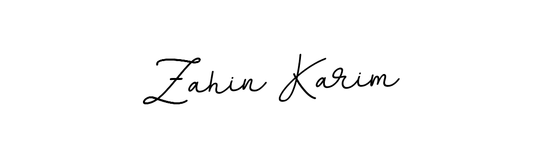 How to make Zahin Karim name signature. Use BallpointsItalic-DORy9 style for creating short signs online. This is the latest handwritten sign. Zahin Karim signature style 11 images and pictures png