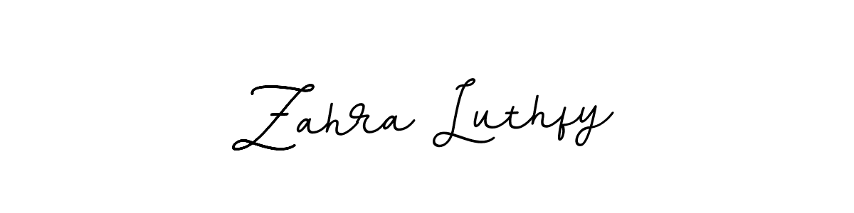 Zahra Luthfy stylish signature style. Best Handwritten Sign (BallpointsItalic-DORy9) for my name. Handwritten Signature Collection Ideas for my name Zahra Luthfy. Zahra Luthfy signature style 11 images and pictures png