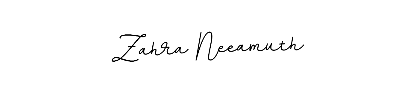 Make a beautiful signature design for name Zahra Neeamuth. With this signature (BallpointsItalic-DORy9) style, you can create a handwritten signature for free. Zahra Neeamuth signature style 11 images and pictures png