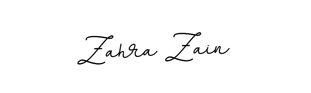 How to make Zahra Zain name signature. Use BallpointsItalic-DORy9 style for creating short signs online. This is the latest handwritten sign. Zahra Zain signature style 11 images and pictures png