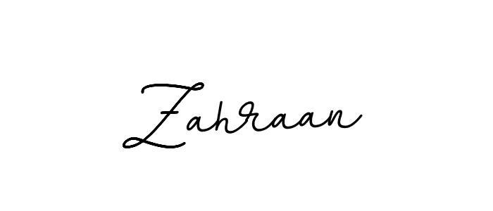 Create a beautiful signature design for name Zahraan. With this signature (BallpointsItalic-DORy9) fonts, you can make a handwritten signature for free. Zahraan signature style 11 images and pictures png